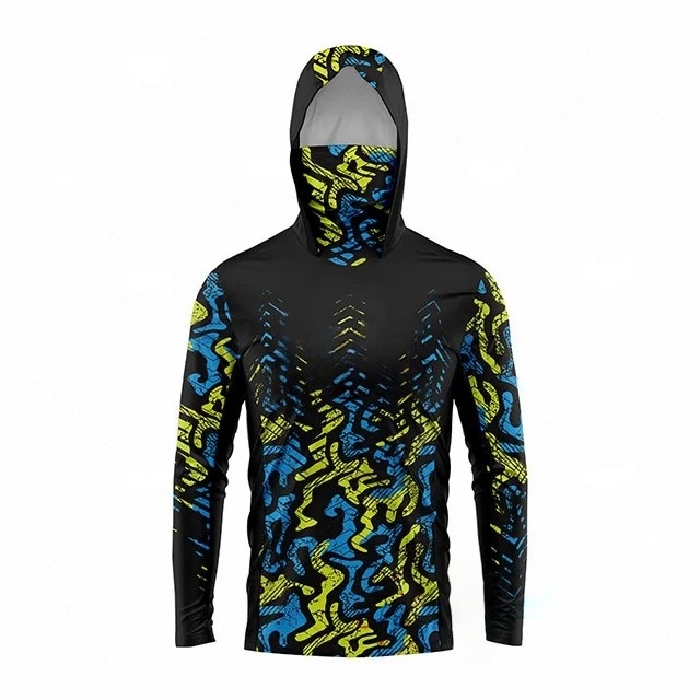 MALFC 낚시 의류 남성 후드 낚시 셔츠 긴팔 낚시  - Fishing Shirt Uv Protection 리뷰 및 가격